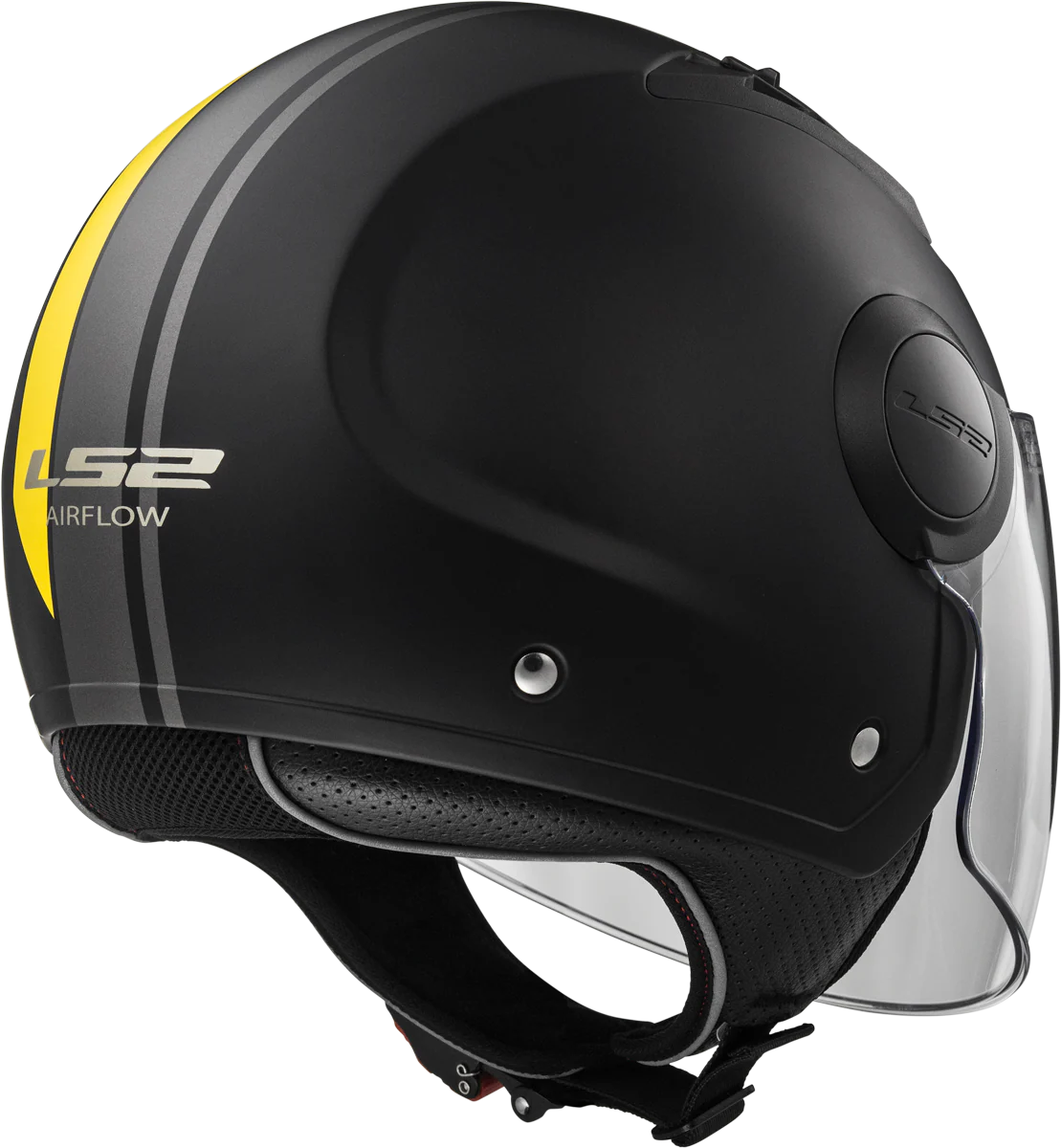 Jethelm LS2 Airflow Metropolis (Matt Schwarz Gelb) - Image 6