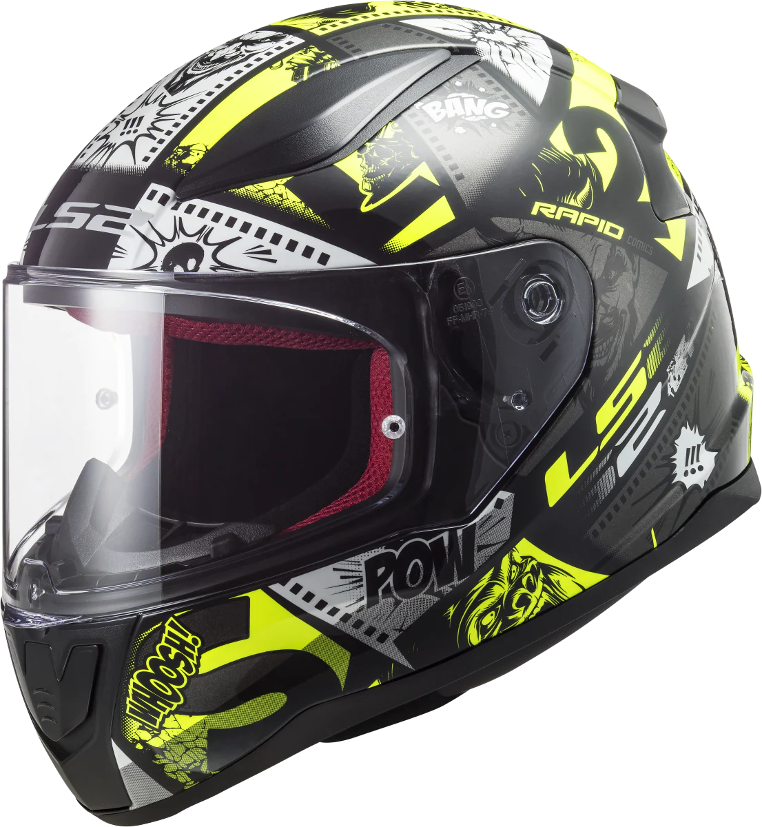 Kinderhelm LS2 Rapid Mini Vignette Schwarz Gelb - Image 2