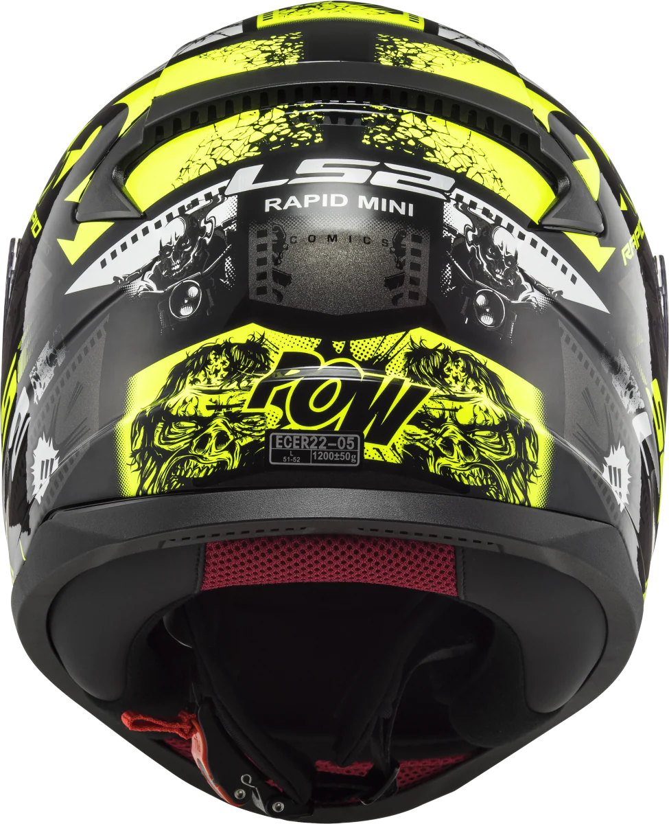 Kinderhelm LS2 Rapid Mini Vignette Schwarz Gelb - Image 7