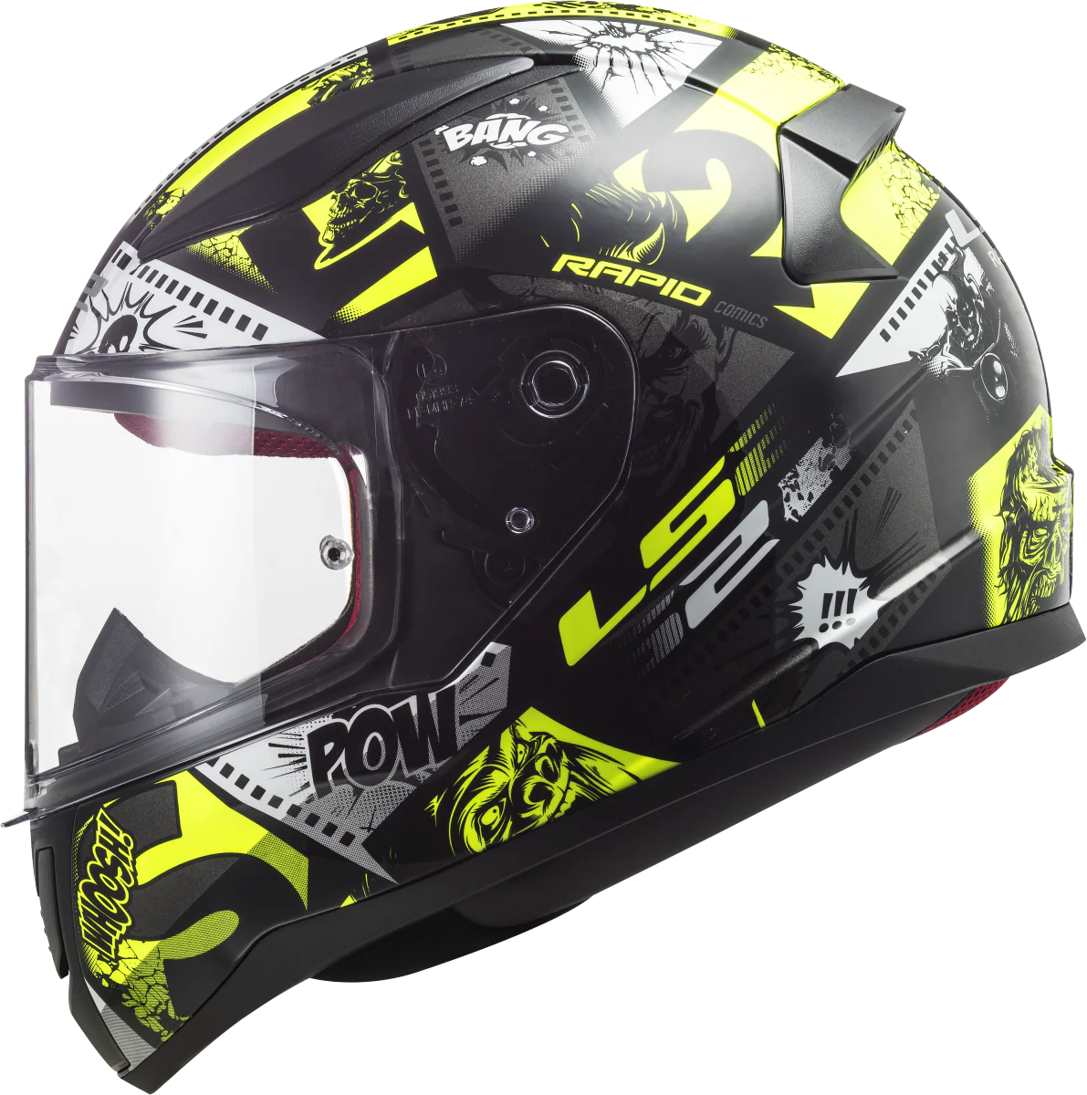Kinderhelm LS2 Rapid Mini Vignette Schwarz Gelb - Image 8