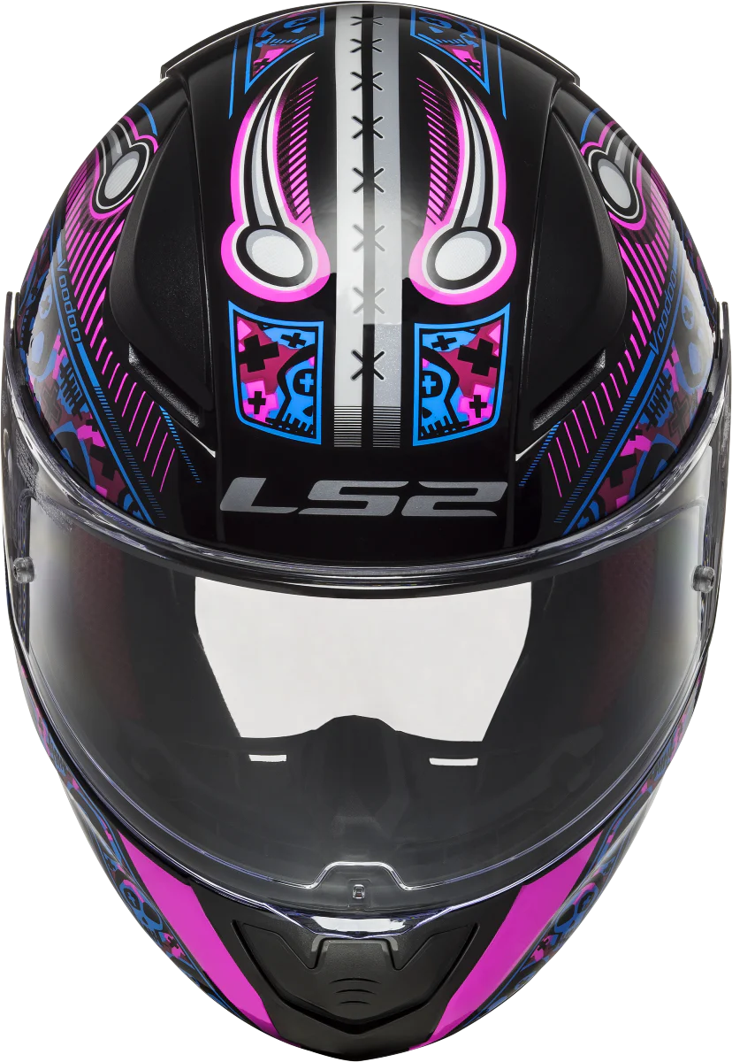 Kinderhelm LS2 Rapid Mini Voodoo Schwarz Pink - Image 3
