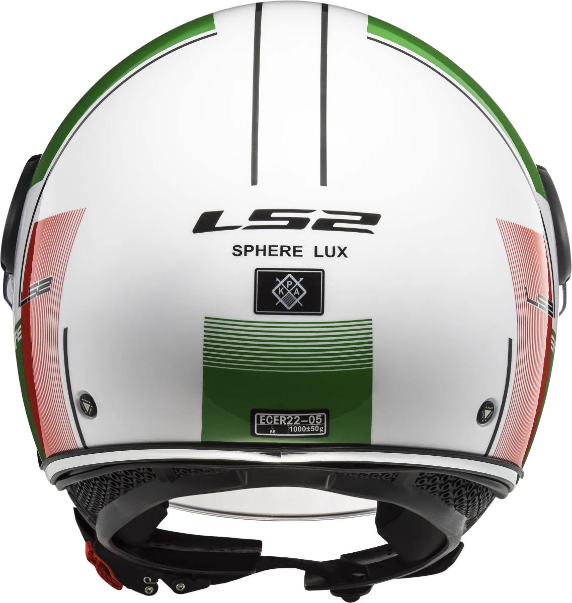 Jethelm LS2 Sphere Lux Firm (Weiß Grün Rot) - Image 4