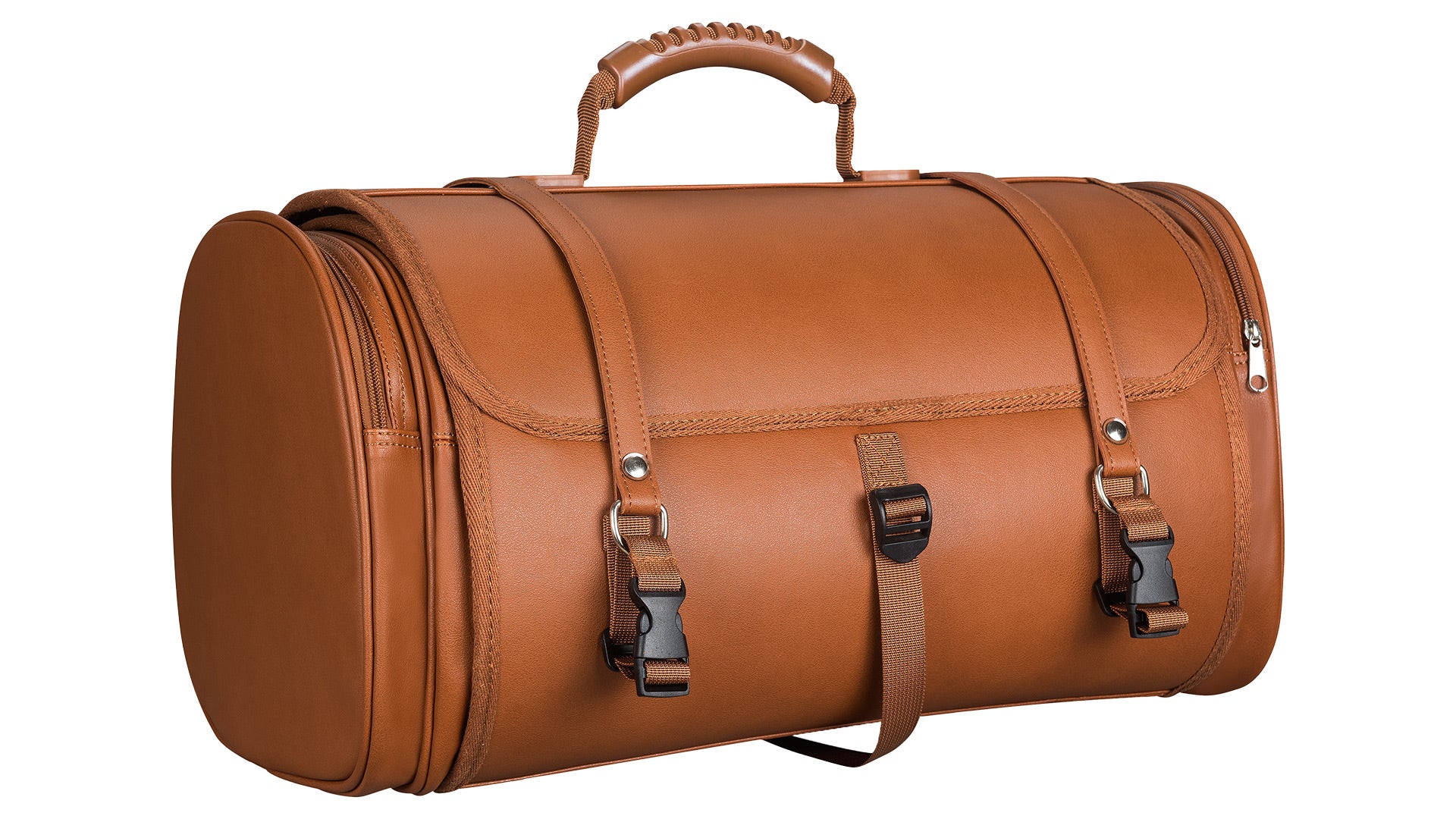 Retro Tasche Lederoptik Größe L Braun - Image 5