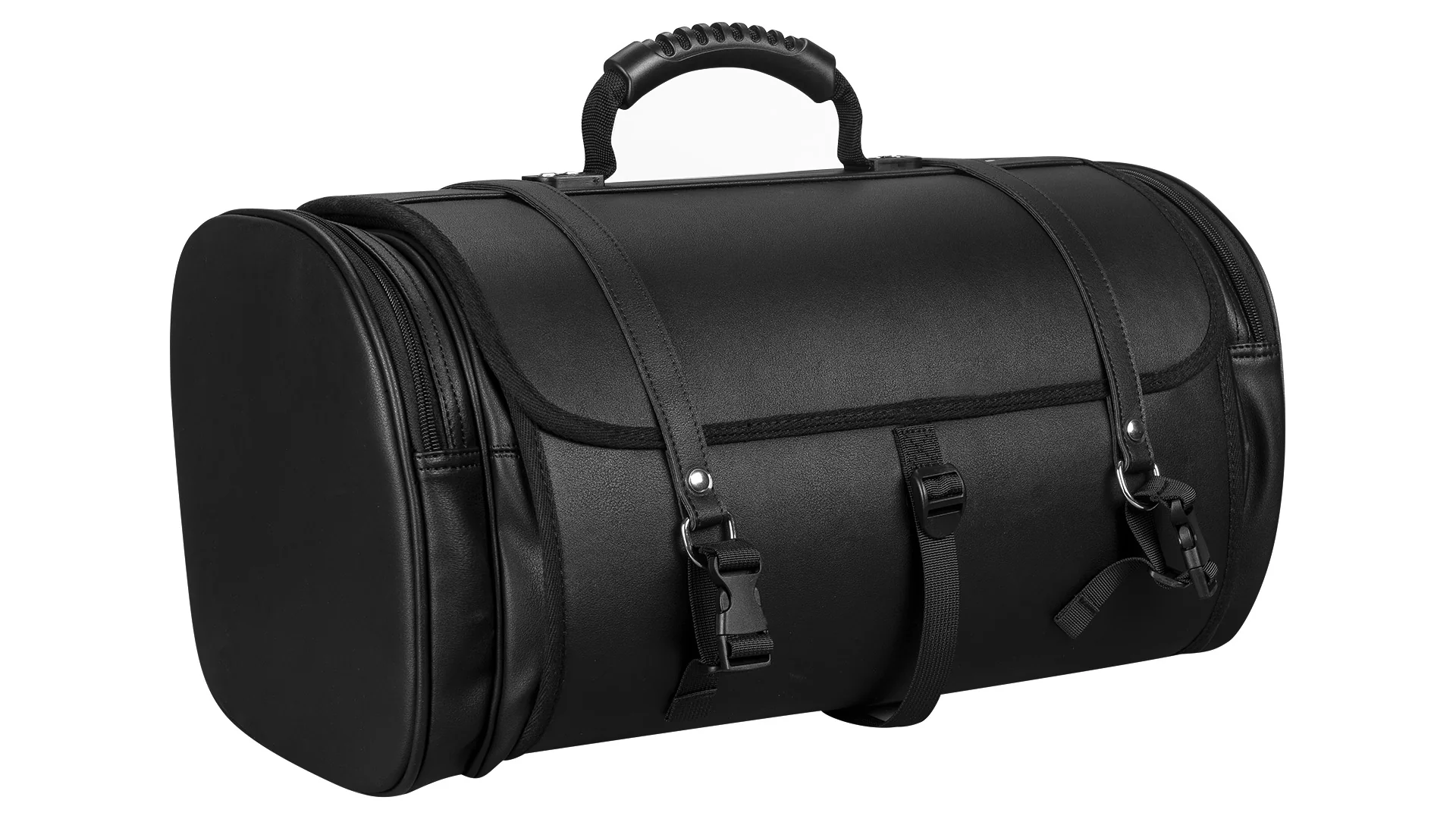 Retro Tasche Lederoptik Größe L Schwarz - Image 5
