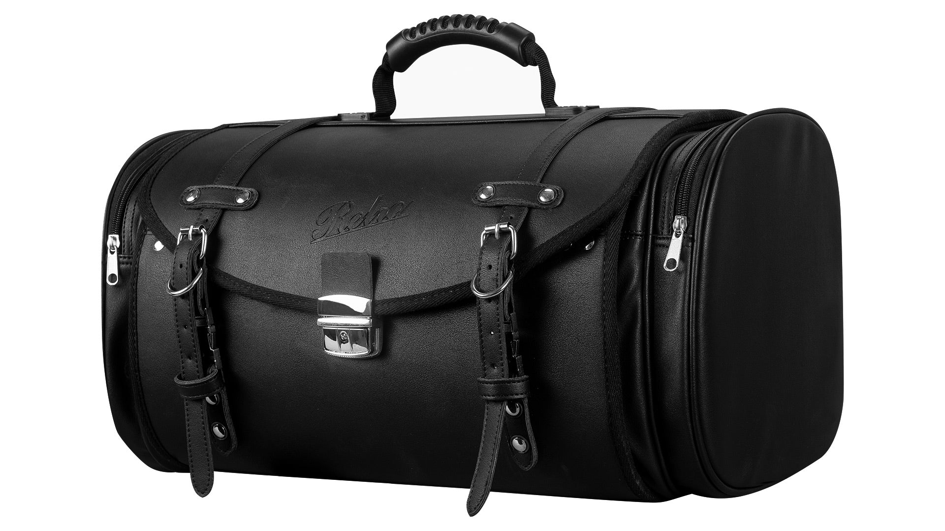 Retro Tasche Lederoptik Größe L Schwarz - Image 7