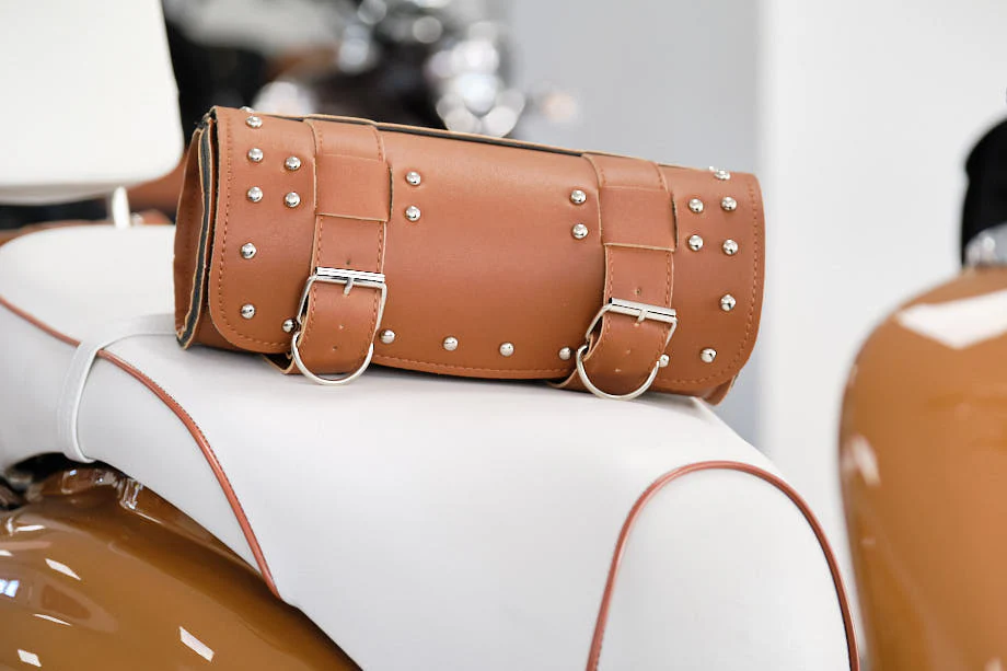 Retro Tasche Lederoptik Größe S Braun - Image 3